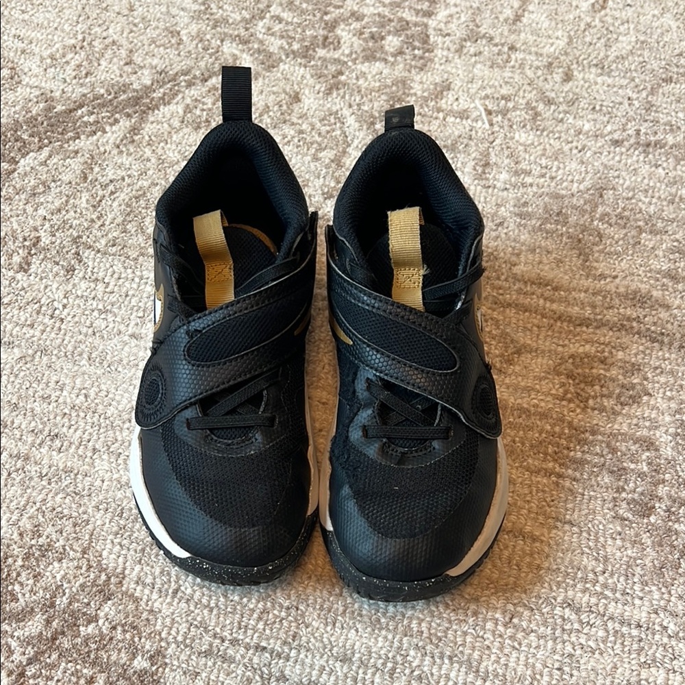 Nike Black and Gold sneakers, little kids size